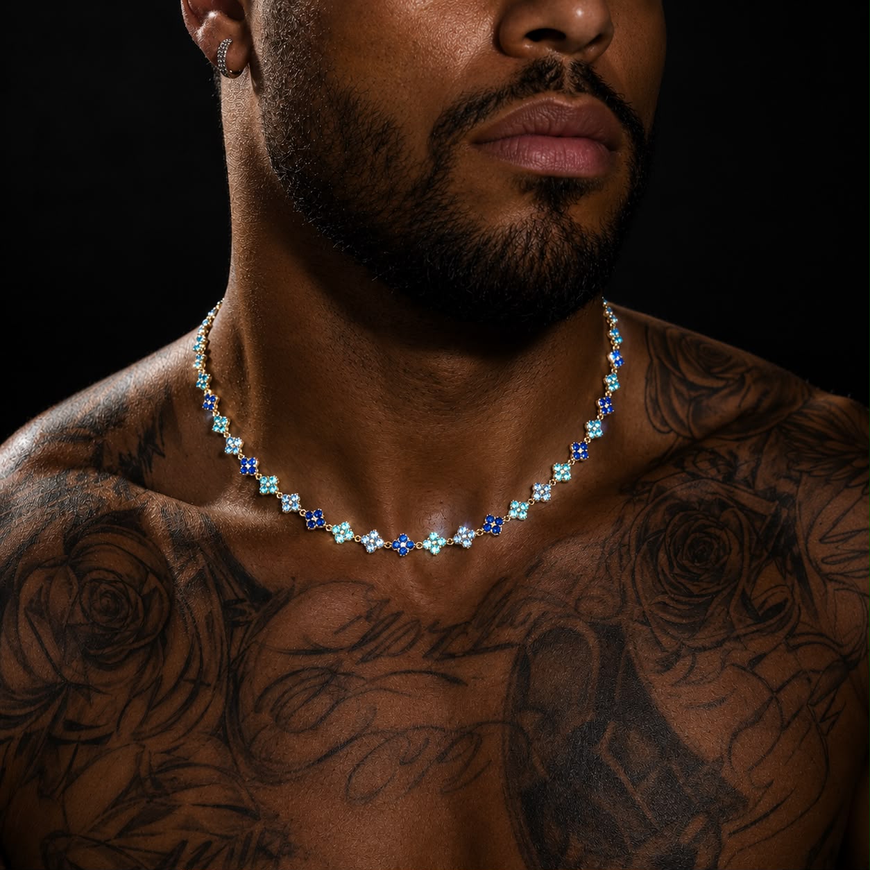 COLLANA FLORA CRYSTAL BLUETTE